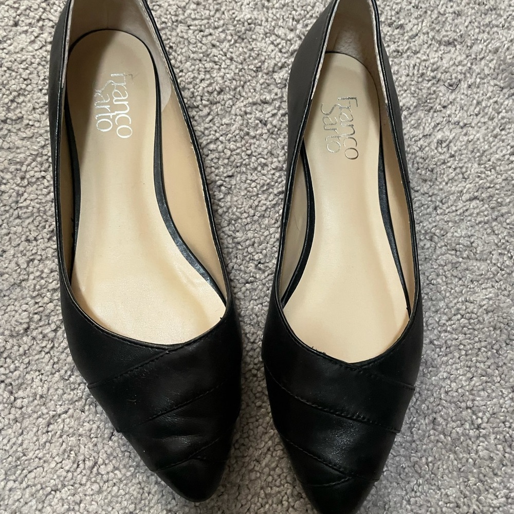 Franco Sarto Black Flats